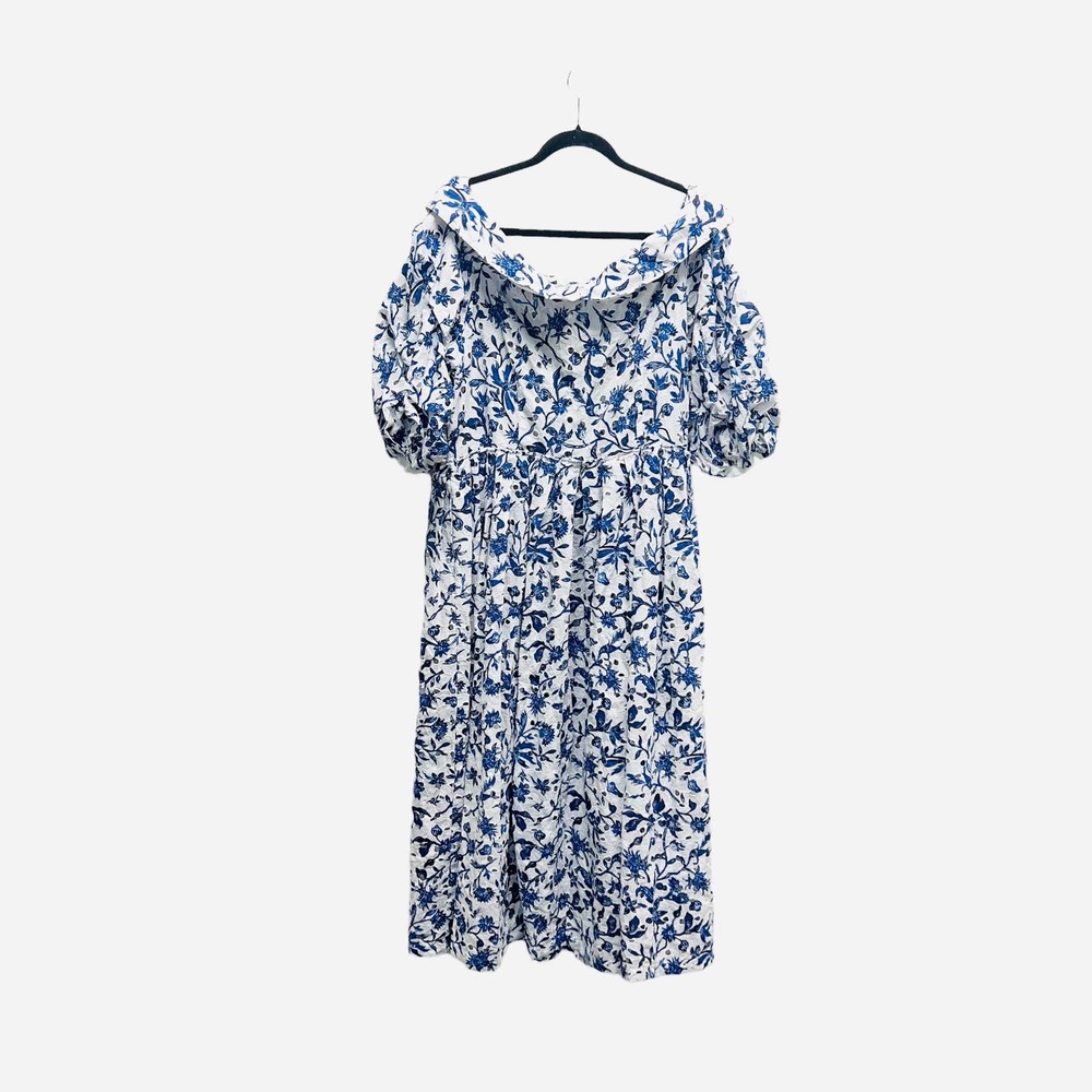 Anne Fontaine Eulalie Maxi Dress Blue Floral - Picture 9 of 11